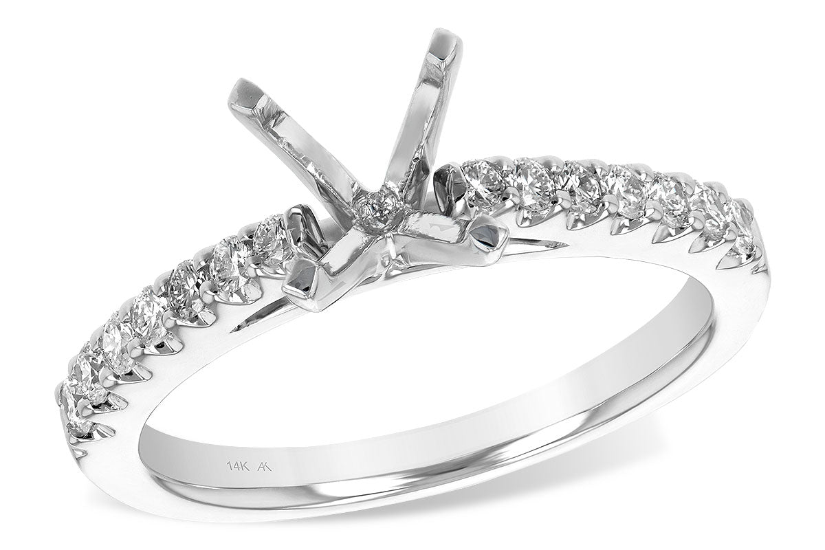 Allison Kaufman Diamond Engagement Ring Semi-Mount in 14K White Gold, 0.32 ctw (L7321)