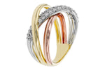 Allison Kaufman Diamond Ring in 14K Tri-Tone Gold, 0.52 ctw, alternate view