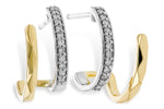 Allison Kaufman Diamond Earrings in 14K Yellow & White Gold, 0.12 ctw