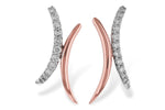 Allison Kaufman Diamond Earrings in 14K Rose & White Gold, 0.15 ctw