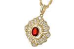 Allison Kaufman Ruby & Diamond Necklace in 14K Yellow Gold, 0.70 ctw, alternate view