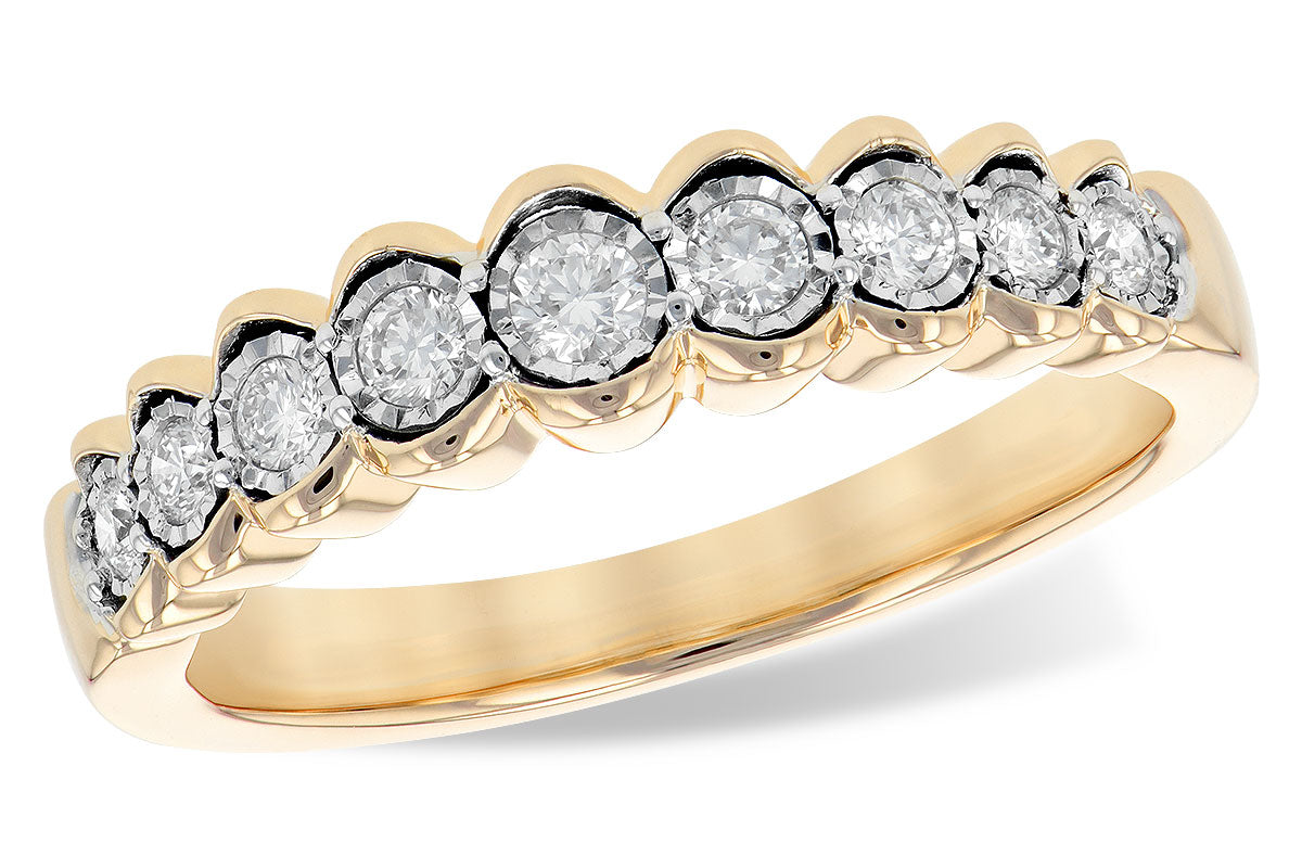 Allison Kaufman Diamond Wedding Band in 14K Yellow Gold, 0.24 ctw (W2331)