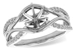 Allison Kaufman Diamond Engagement Ring Semi-Mount in 14K White Gold, 0.25 ctw (L7617)