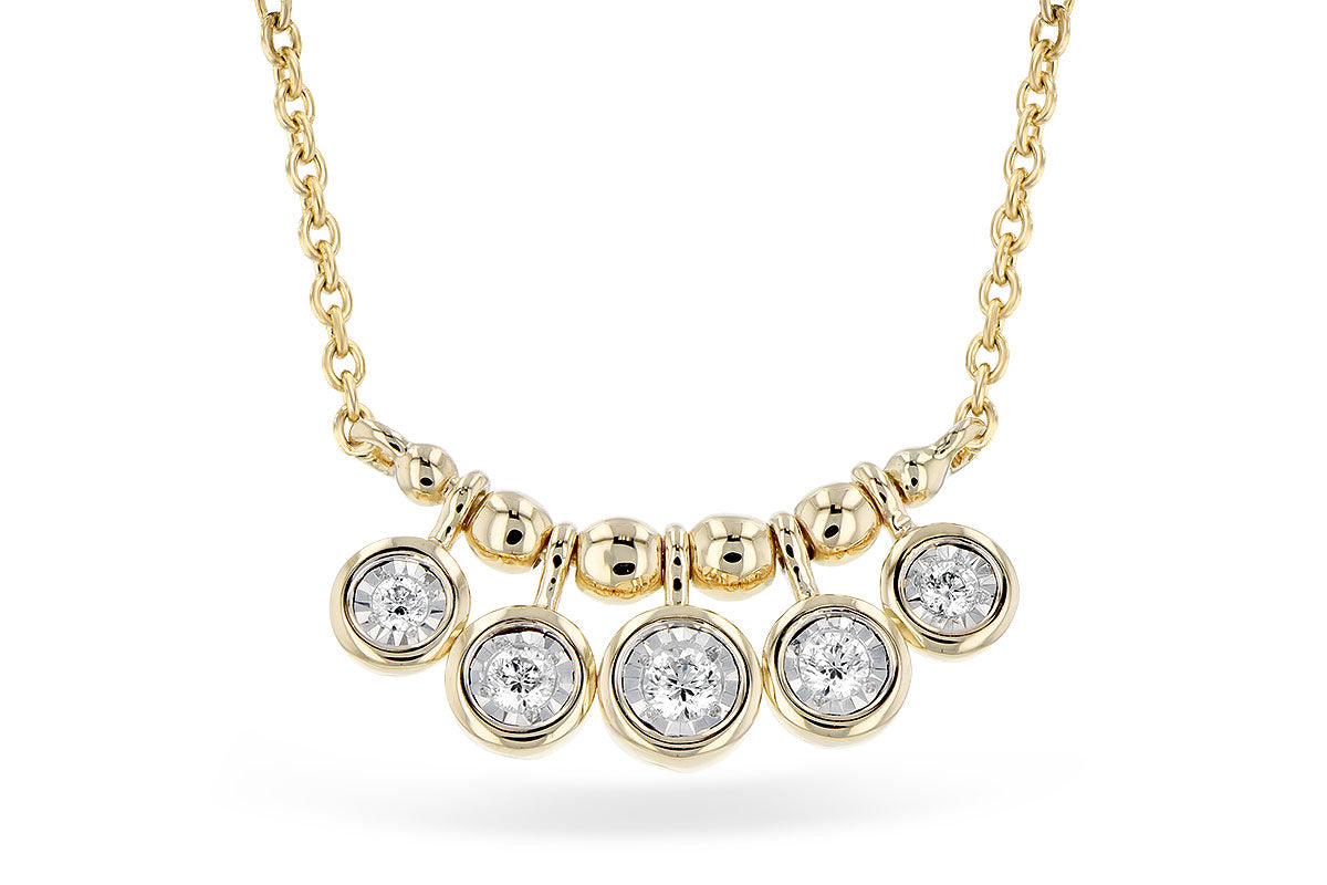 Allison Kaufman Diamond Necklace in 14K Yellow Gold, 0.09 ctw