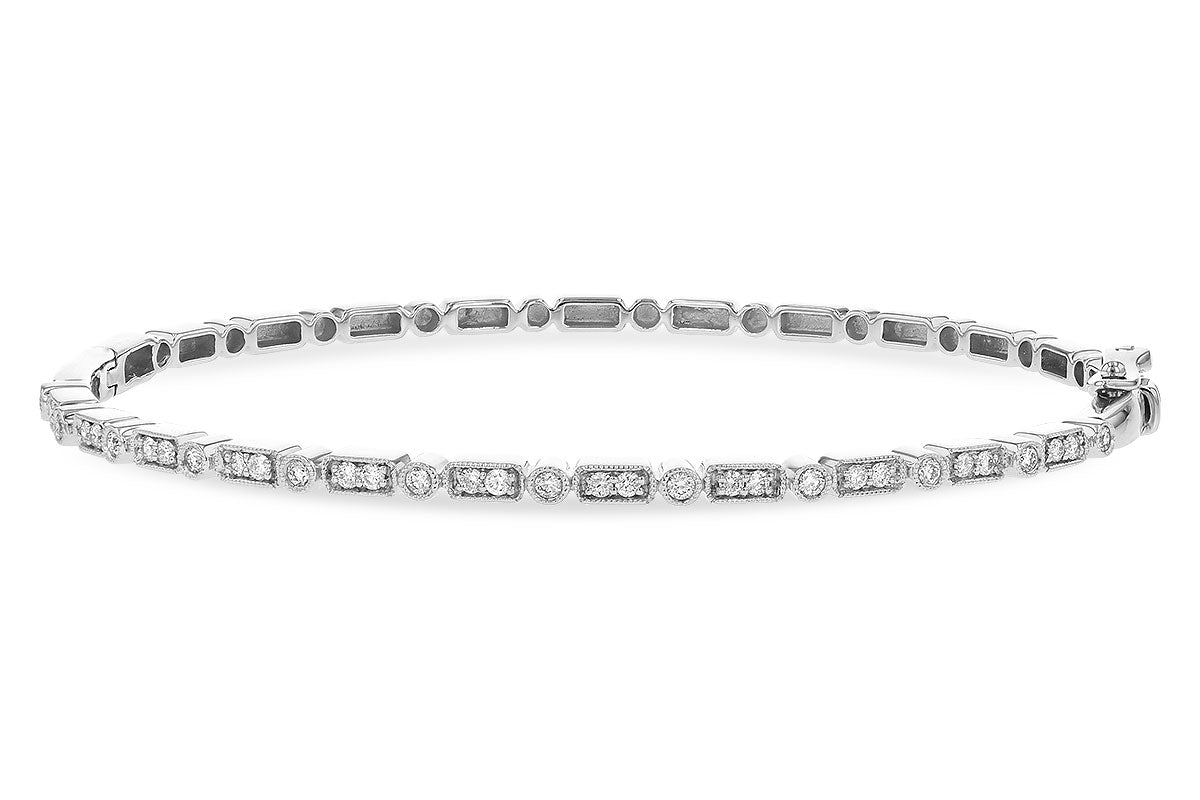 Allison Kaufman Diamond Bangle Bracelet in 14K White Gold, 0.38 ctw