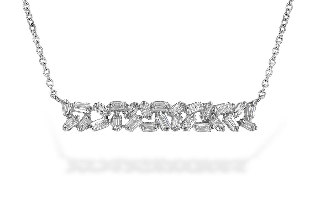 Allison Kaufman Diamond Necklace in 14K White Gold, 0.24 ctw (N8116)