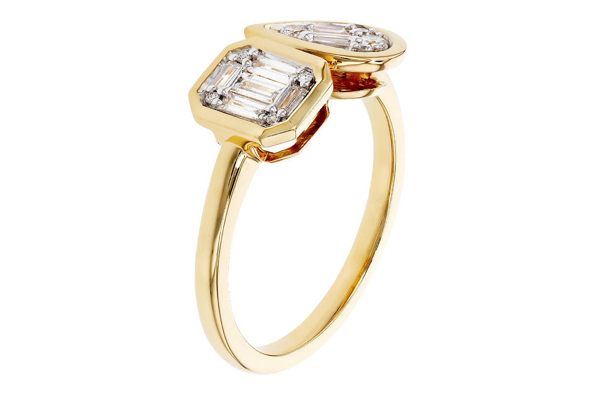 Allison Kaufman Baguette Diamond Ring in 14K Yellow Gold, 0.25 ctw (D6077), alternate view