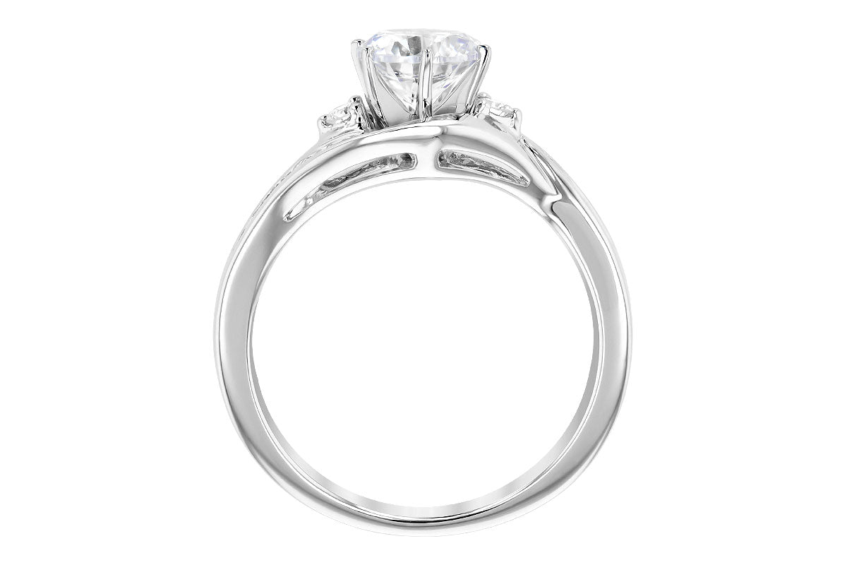 Allison Kaufman Diamond Engagement Ring Semi-Mount in 14K White Gold, 0.24 ctw (L7577), alternate view