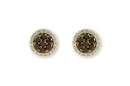 Allison Kaufman Black Diamond Earrings in 14K Yellow Gold, 0.72 ctw