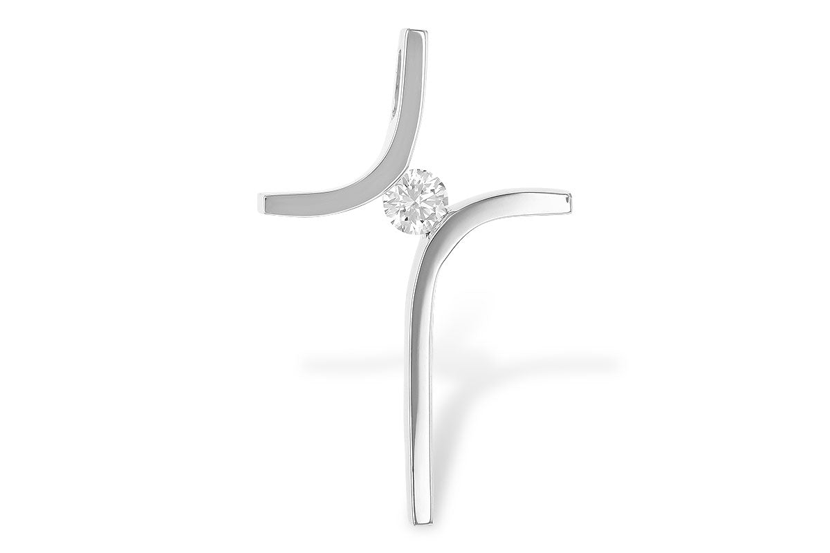 Allison Kaufman Diamond Pendant in 14K White Gold, 0.07 ctw