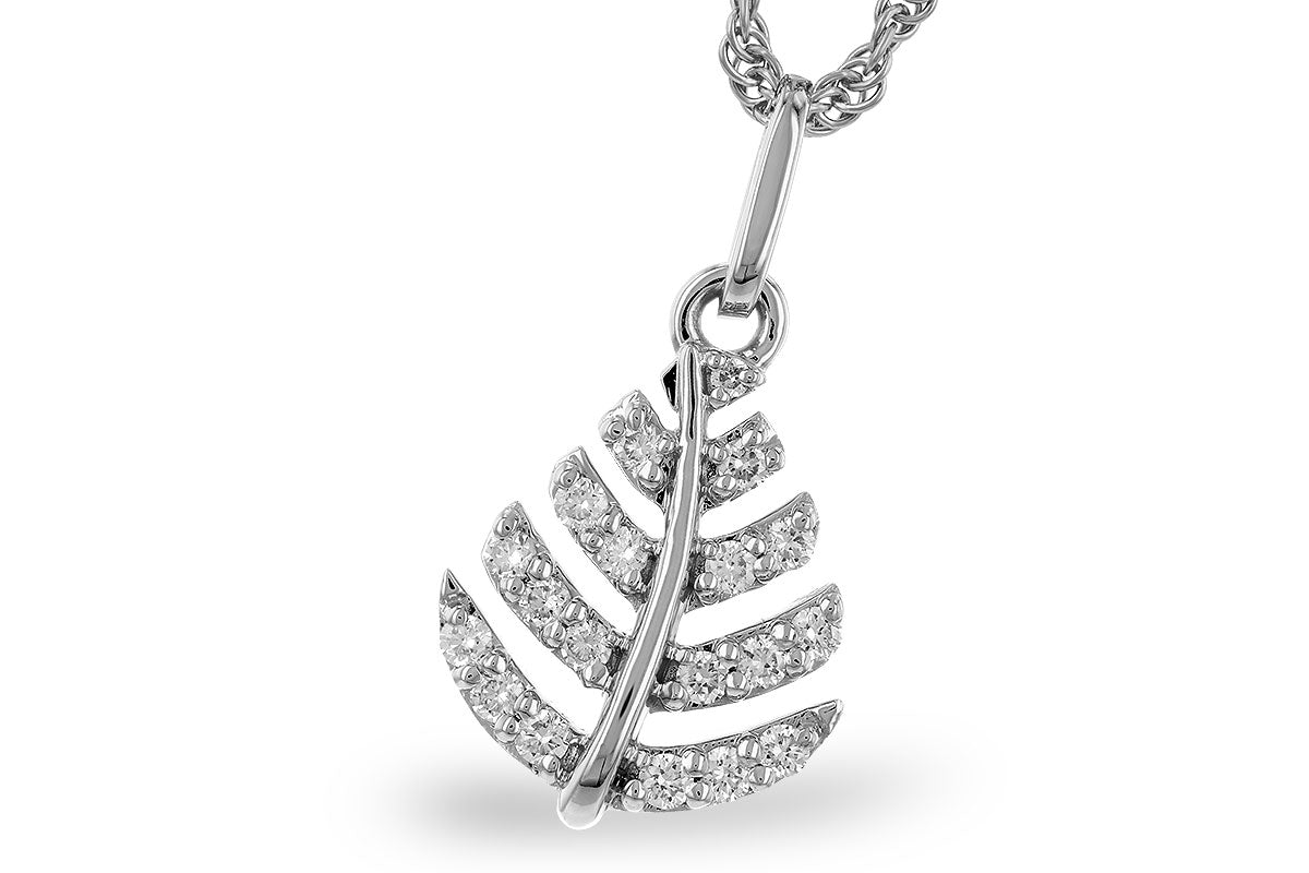 Allison Kaufman Diamond Necklace in 14K White Gold, 0.15 ctw (N8616)