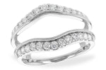 Allison Kaufman Diamond Ring Guard in 14K White Gold, 0.61 ctw