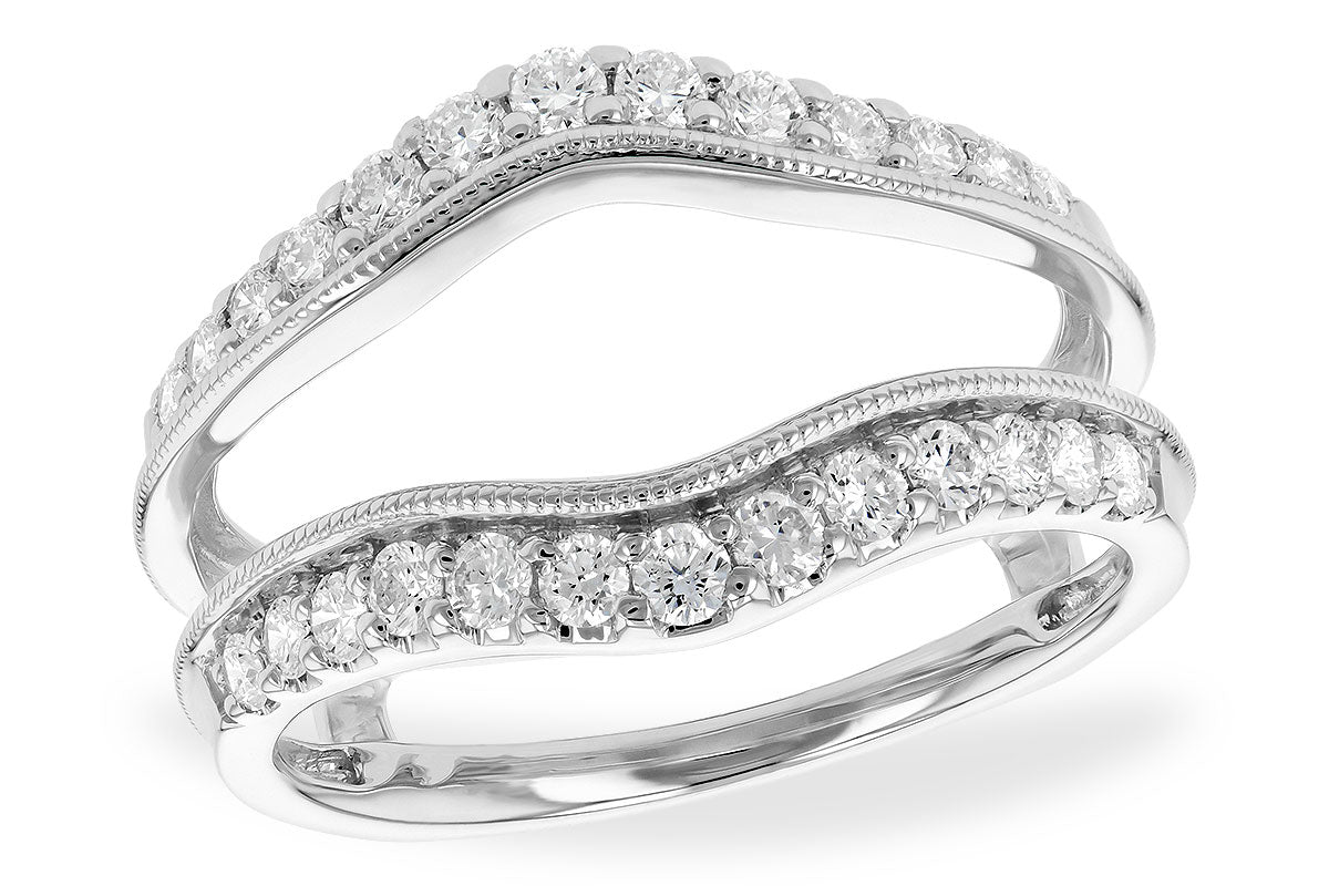 Allison Kaufman Diamond Ring Guard in 14K White Gold, 0.61 ctw