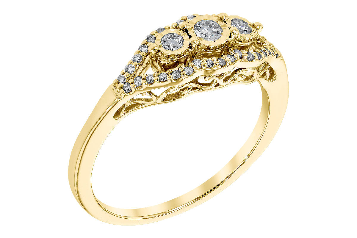 Allison Kaufman Diamond Wedding Band in 14K Yellow Gold, 0.25 ctw (D5810), alternate view