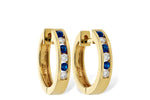 Allison Kaufman Sapphire & Diamond Earrings in 14K Yellow Gold, 0.26 ctw (ER103-25)