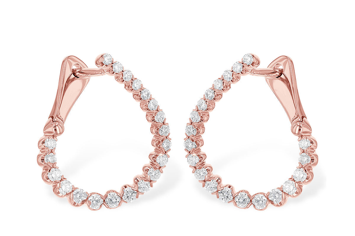 Allison Kaufman Diamond Earrings in 14K Rose Gold, 0.50 ctw (E2079)