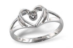 Allison Kaufman Diamond Ring in 14K White Gold, 0.04 ctw