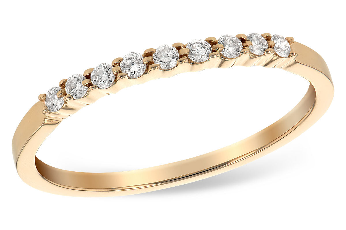 Allison Kaufman Diamond Wedding Band in 14K Rose Gold, 0.12 ctw (WR830-12)