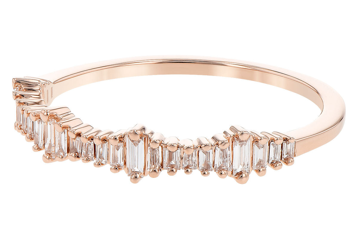 Allison Kaufman Diamond Wedding Band in 14K Rose Gold, 0.20 ctw (W2477), alternate view
