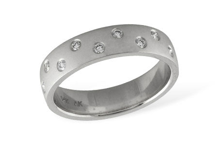 Allison Kaufman Diamond Wedding Band in 14K White Gold, 0.16 ctw (W1863)