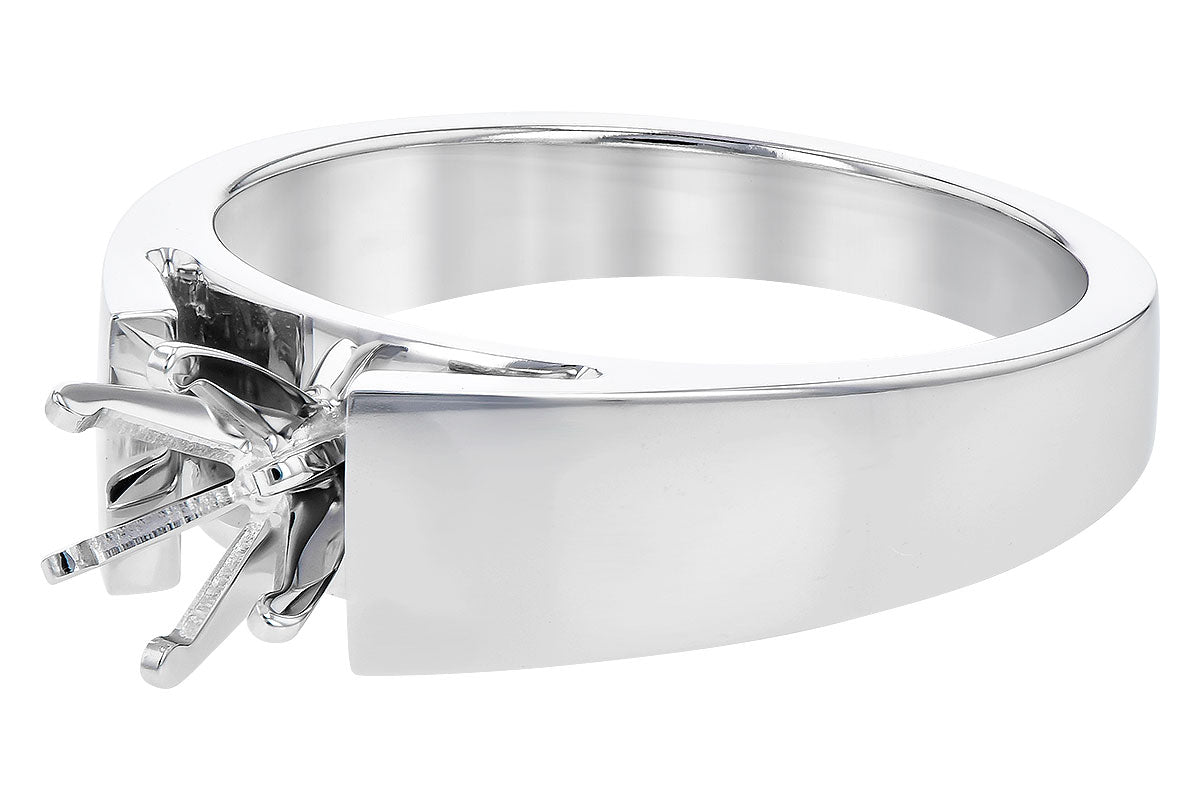 Allison Kaufman Engagement Ring Semi-Mount in 14K White Gold (L7804), alternate view