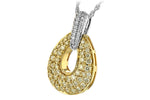Allison Kaufman Yellow Diamond Necklace in 14K Yellow & White Gold, 1.36 ctw, alternate view