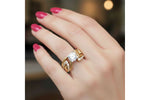 Allison Kaufman Diamond Engagement Ring Semi-Mount in 14K Yellow Gold, 0.45 ctw, alternate view