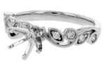 Allison Kaufman Diamond Engagement Ring Semi-Mount in 14K White Gold, 0.16 ctw (L7889), alternate view