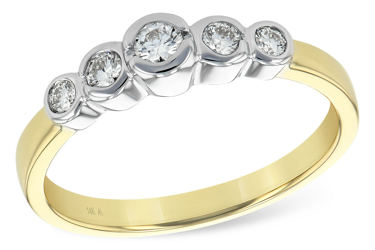 Allison Kaufman Diamond Wedding Band in 14K Yellow Gold, 0.25 ctw (WR106-25)