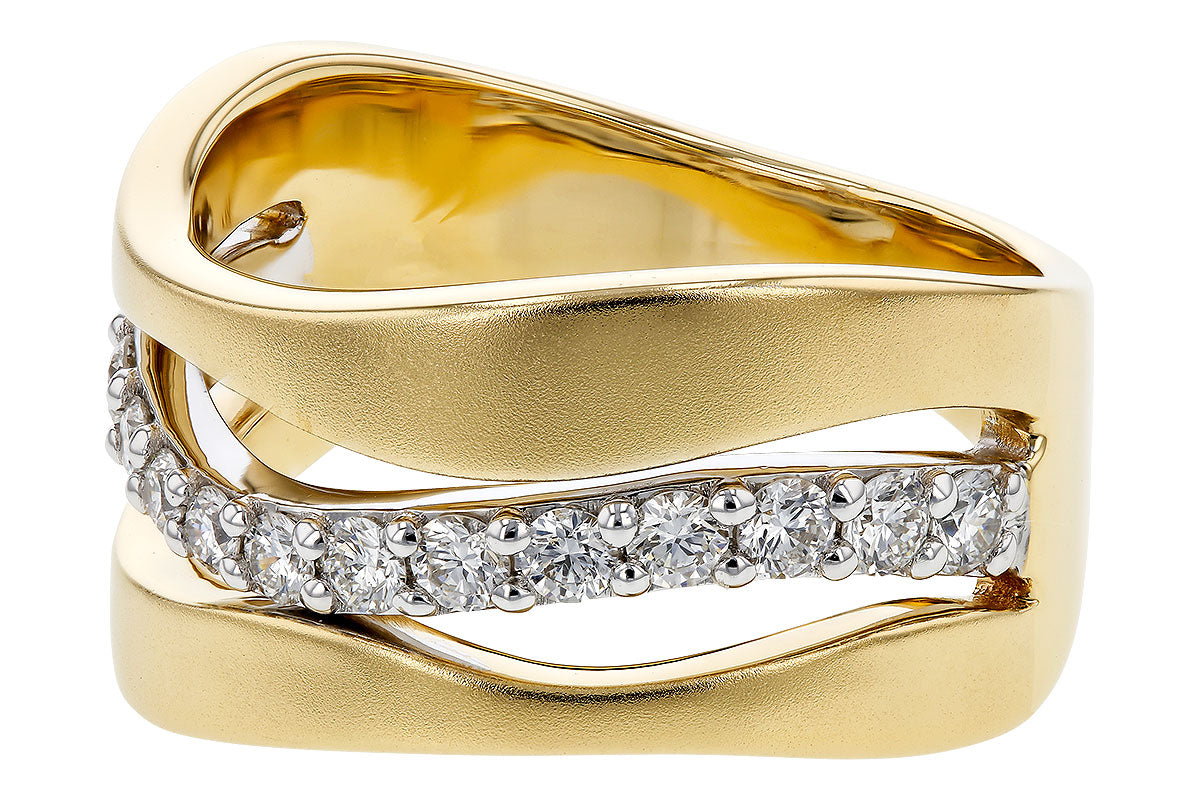 Allison Kaufman Diamond Wedding Band in 14K Yellow & White Gold, 0.50 ctw (W2690), alternate view
