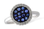 Allison Kaufman Sapphire & Diamond Ring in 14K White Gold, 0.60 ctw