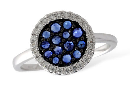 Allison Kaufman Sapphire & Diamond Ring in 14K White Gold, 0.60 ctw