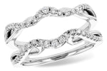 Allison Kaufman Diamond Ring Guard in 14K White Gold, 0.32 ctw (W2417)
