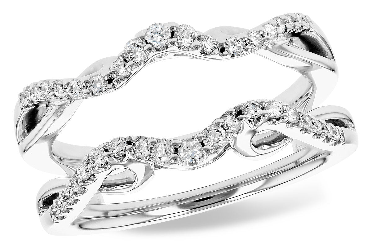 Allison Kaufman Diamond Ring Guard in 14K White Gold, 0.32 ctw (W2417)