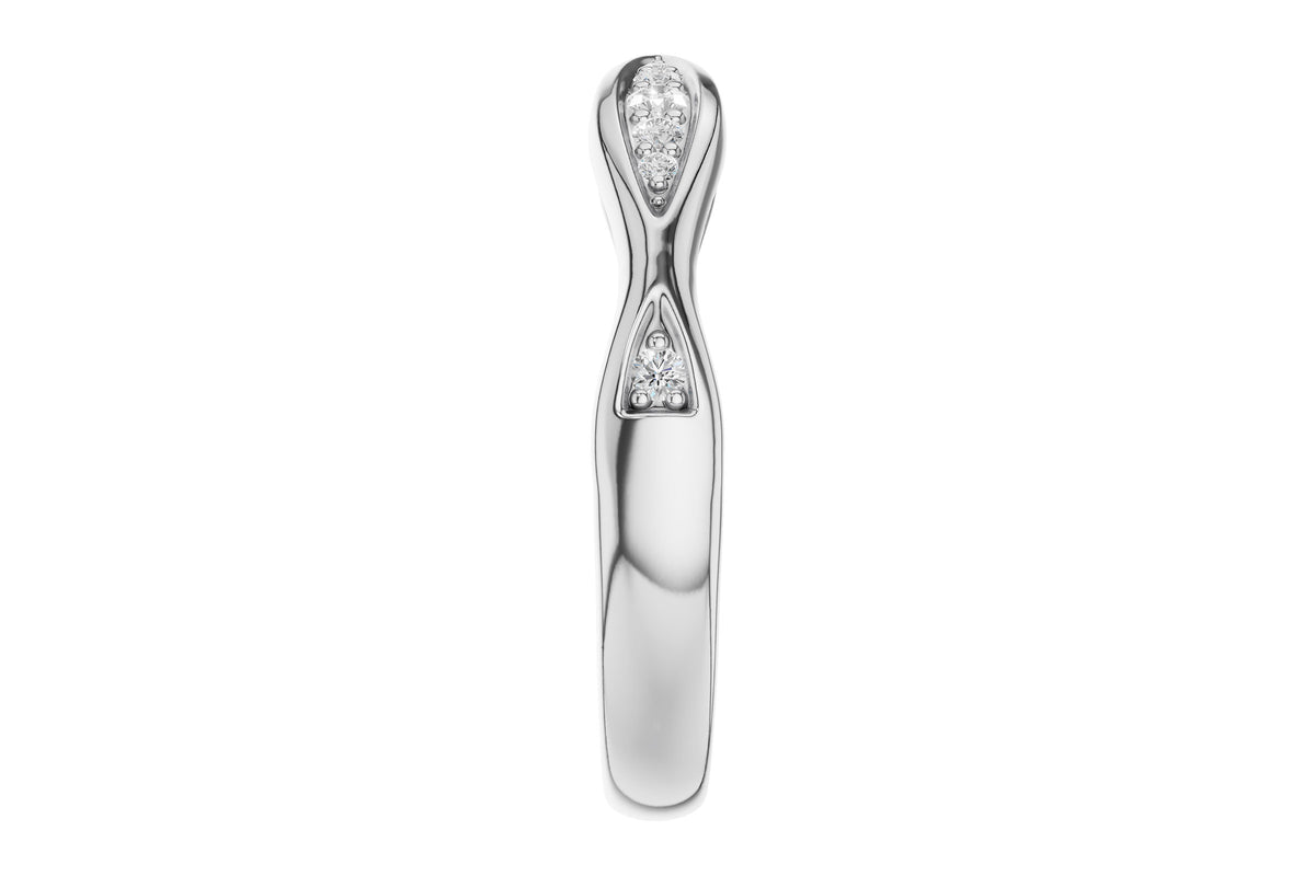 Allison Kaufman Diamond Wedding Band in 14K White Gold, 0.12 ctw (W2711), alternate view
