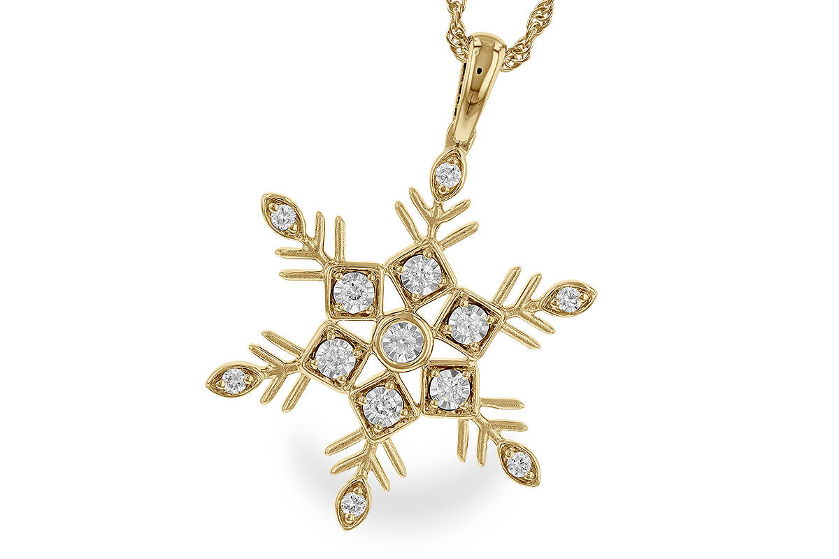 Allison Kaufman Diamond Necklace in 14K Yellow Gold, 0.20 ctw (N8435)