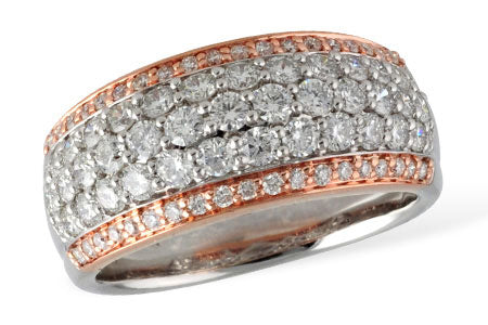 Allison Kaufman Diamond Wedding Band in 14K Two-Tone Gold, 1.48 ctw