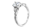 Allison Kaufman Diamond Engagement Ring Semi-Mount in 14K White Gold, 0.14 ctw, alternate view