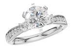 Allison Kaufman Diamond Engagement Ring Semi-Mount in 14K White Gold, 0.32 ctw