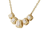 Allison Kaufman Fancy-Cut Diamond Necklace in 14K Yellow Gold, 0.87 ctw, alternate view