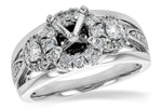 Allison Kaufman Diamond Engagement Ring Semi-Mount in 14K White Gold, 0.60 ctw (L7707)