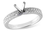 Allison Kaufman Diamond Engagement Ring Semi-Mount in 14K White Gold, 0.41 ctw (LR121-41)