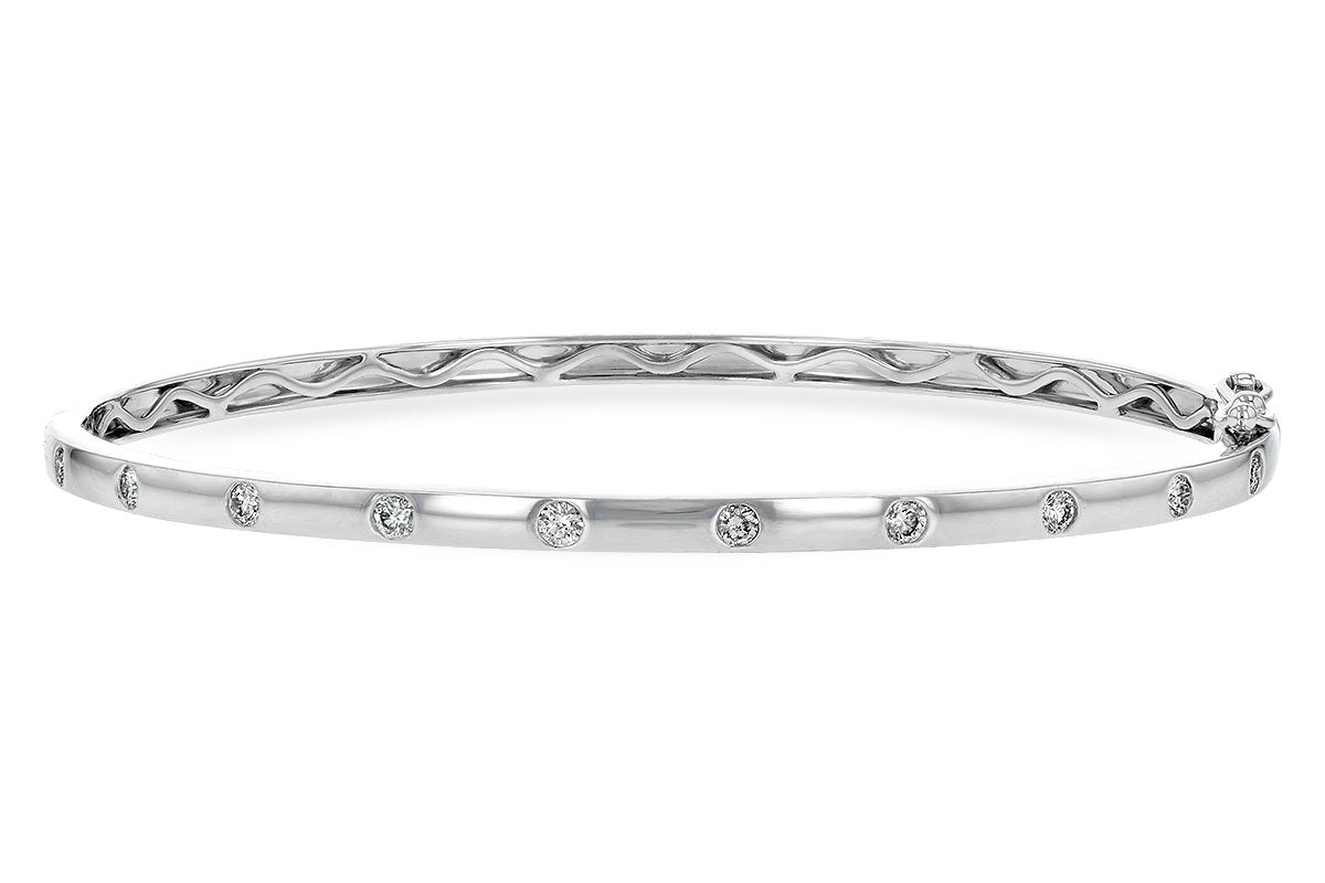 Allison Kaufman Diamond Bangle Bracelet in 14K White Gold, 0.40 ctw