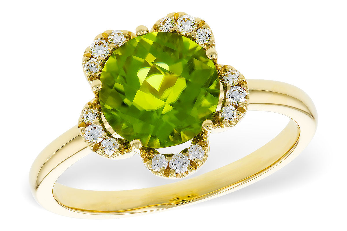 Allison Kaufman Peridot & Diamond Ring in 14K Yellow Gold, 2.28 ctw