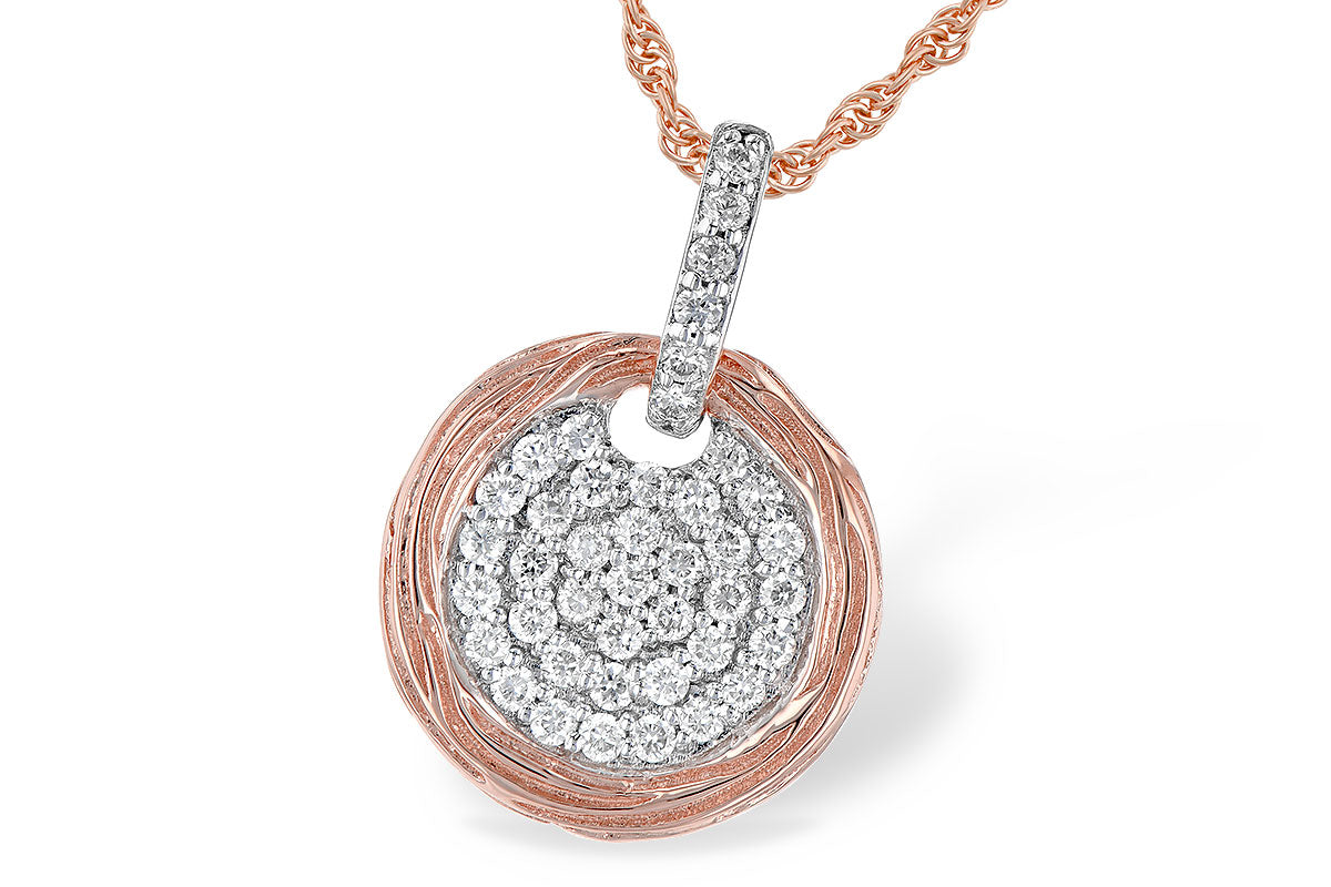 Allison Kaufman Diamond Necklace in 14K Rose Gold, 0.31 ctw