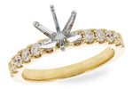 Allison Kaufman Diamond Engagement Ring Semi-Mount in 14K Yellow Gold, 0.50 ctw (L7855)