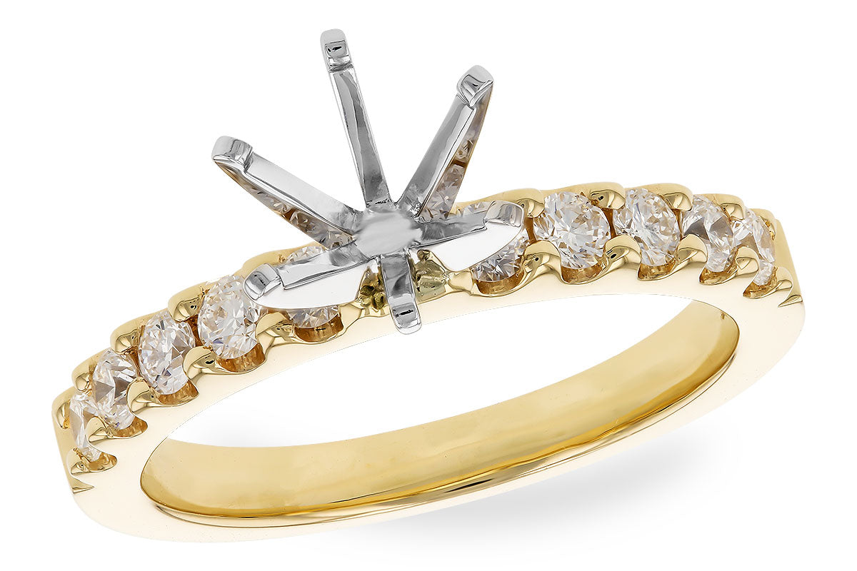 Allison Kaufman Diamond Engagement Ring Semi-Mount in 14K Yellow Gold, 0.50 ctw (L7855)