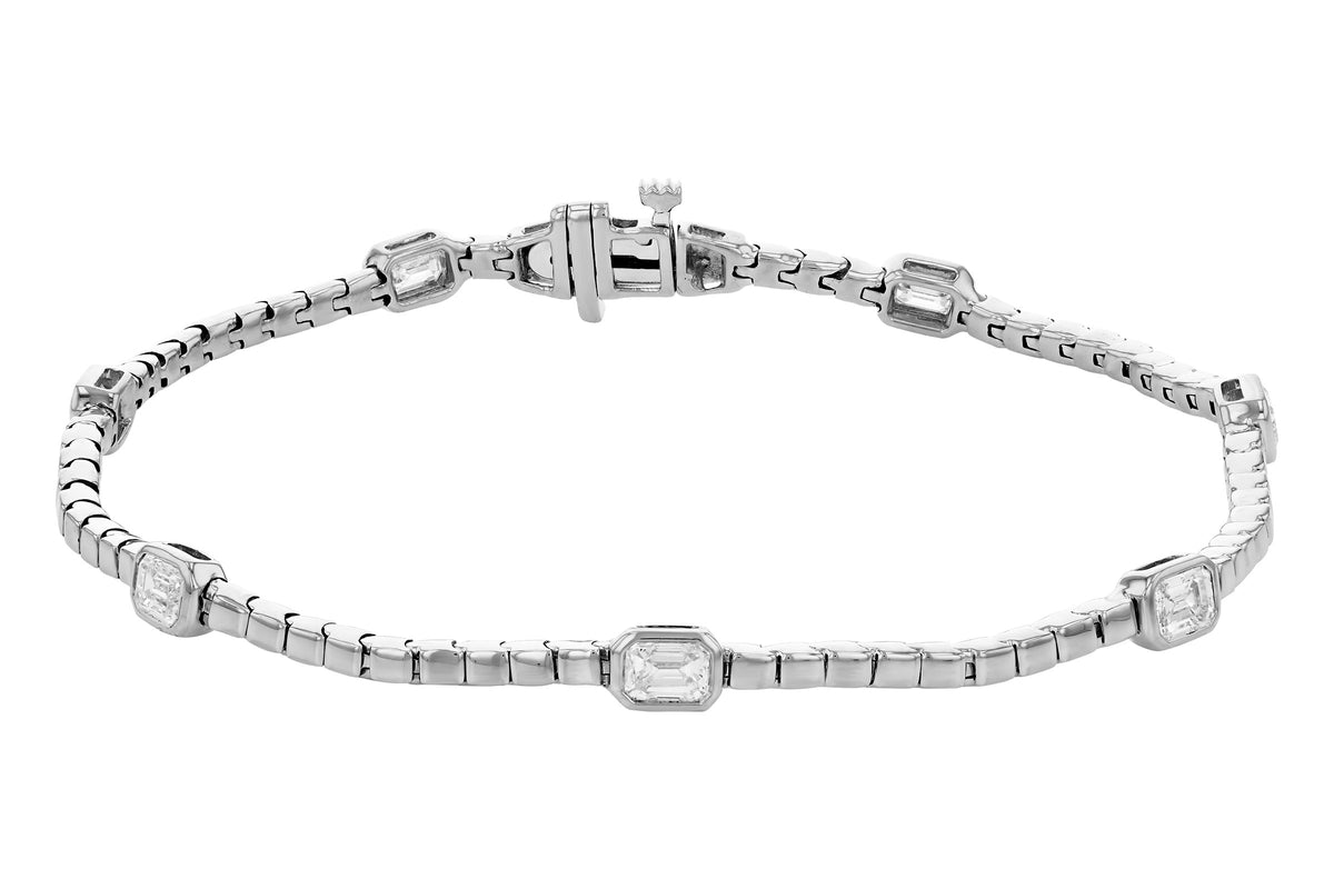 Allison Kaufman Fancy-Cut Diamond Bracelet in 14K White Gold, 1.32 ctw