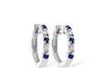 Allison Kaufman Sapphire & Diamond Earrings in 14K White Gold, 0.26 ctw (ER106-25)