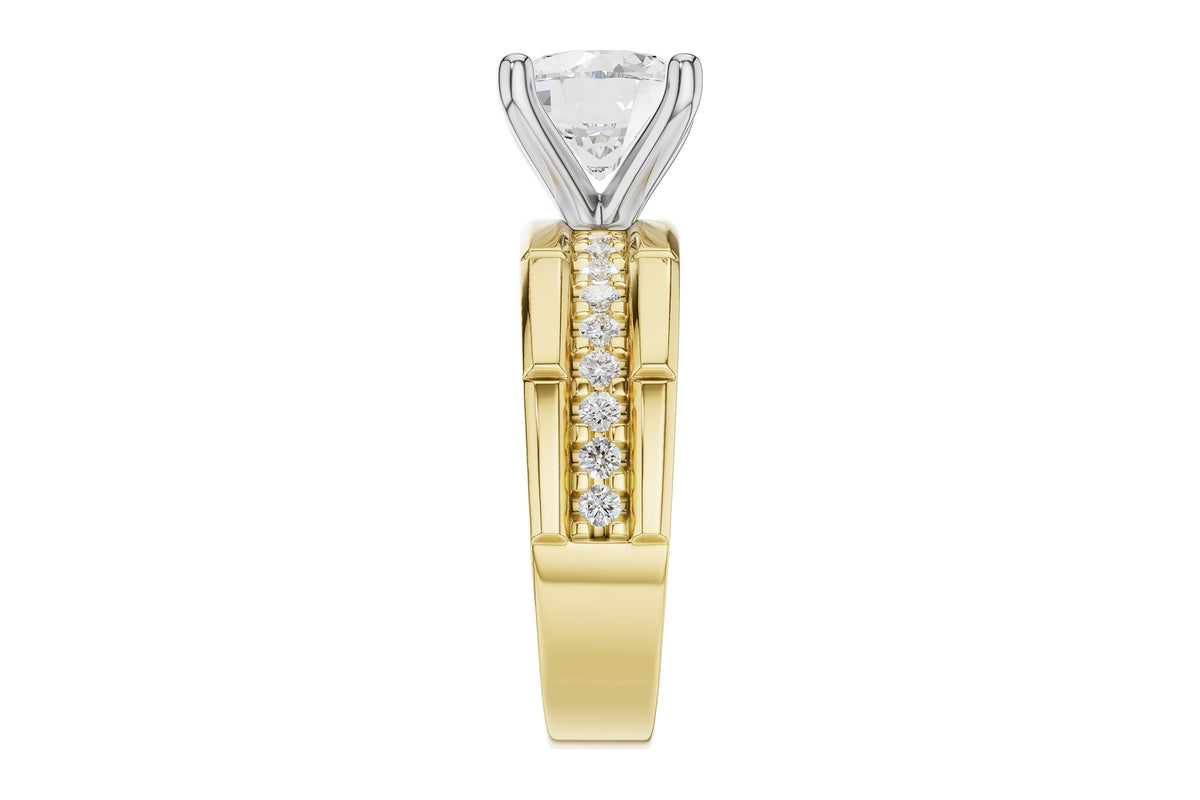 Allison Kaufman Diamond Engagement Ring Semi-Mount in 14K Yellow Gold, 0.27 ctw, alternate view